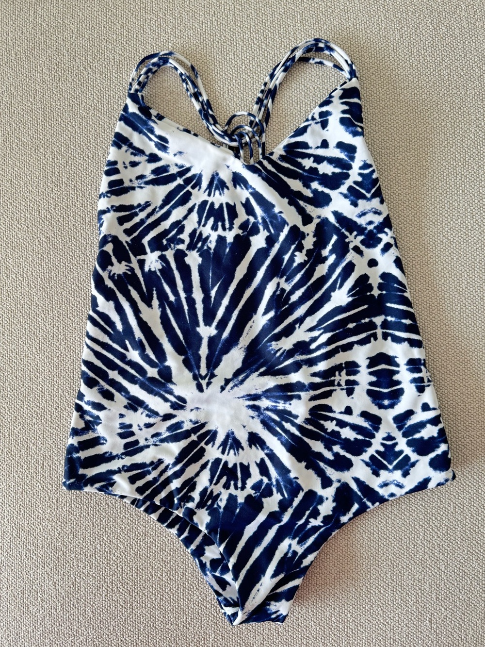 Mikoh Navy and White One Piece Swimsuit
